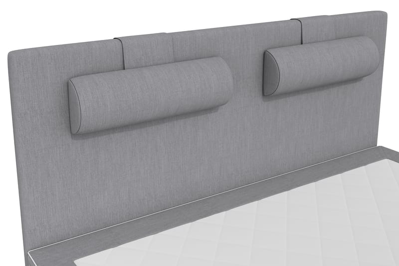 Hilton Lyx Komplet Sengepakke 160x200 - Lysegrå/Sort Sokkel - Møbler - Senge - Komplet sengepakke