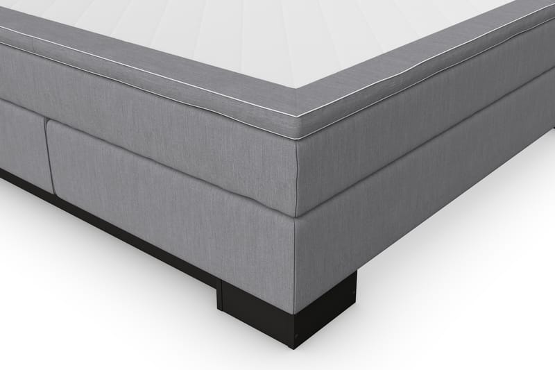 Hilton Lyx Komplet Sengepakke 160x200 - Lysegrå/Sort Sokkel - Møbler - Senge - Komplet sengepakke