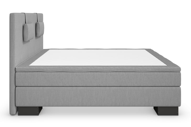Hilton Lyx Komplet Sengepakke 180x200 - Lysegrå/Sort Sokkel - Møbler - Senge - Komplet sengepakke