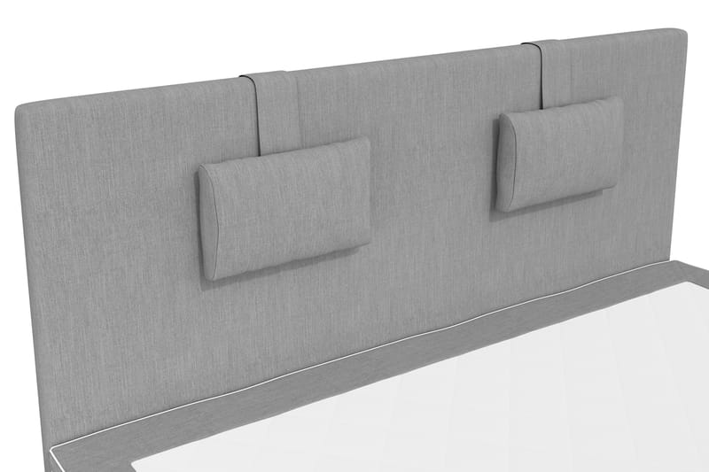 Hilton Lyx Komplet Sengepakke 180x200 - Lysegrå/Sort Sokkel - Møbler - Senge - Komplet sengepakke