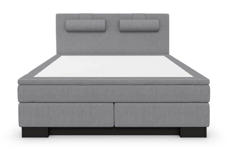 Hilton Lyx Komplet Sengepakke 180x200 - Lysegrå/Sort Sokkel - Møbler - Senge - Komplet sengepakke