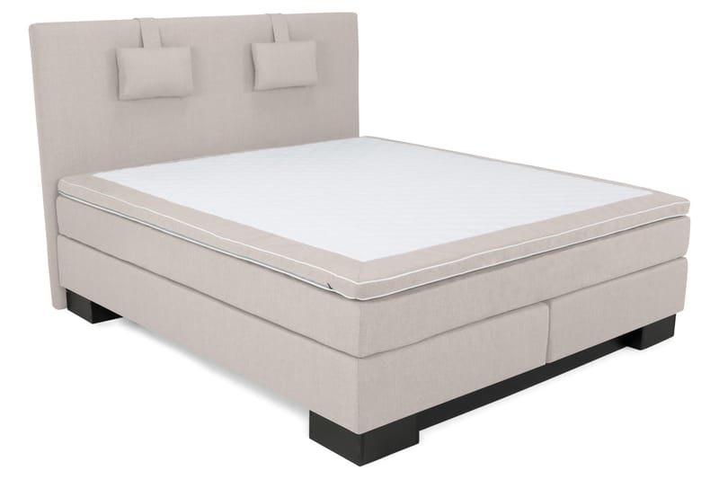 Hilton Lyx Komplet Sengepakke 210x210 - Beige - Møbler - Senge - Komplet sengepakke