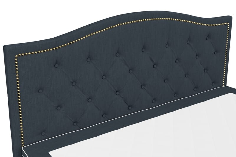 Hilton Lyx Komplett Sengepakke 160x200 Amiral Sengegavl Topp - Mørkeblå - Møbler - Senge - Komplet sengepakke