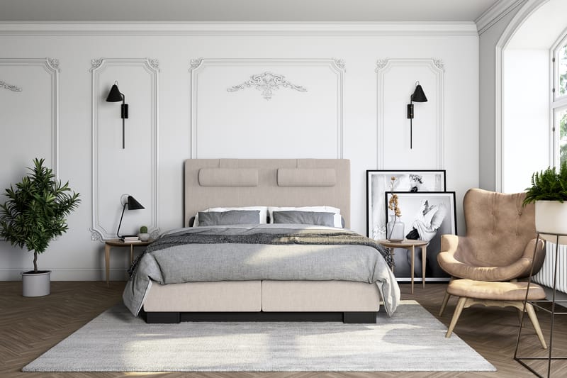 Hilton Lyx Kontinentalseng 120 cm - Beige - Møbler - Senge - Kontinentalsenge
