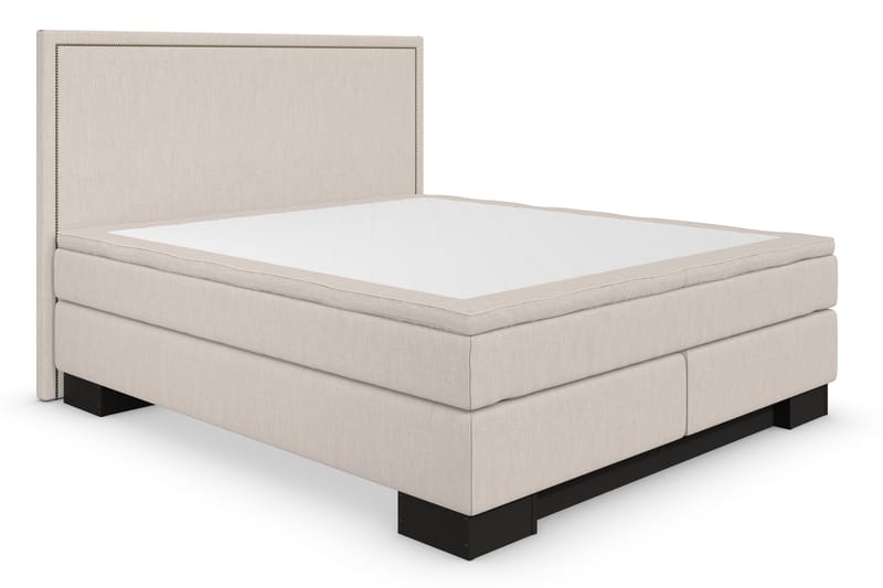 Hilton Lyx Sengepakke 160+Amiral Lige Sengegavl - Beige - Møbler - Senge - Komplet sengepakke