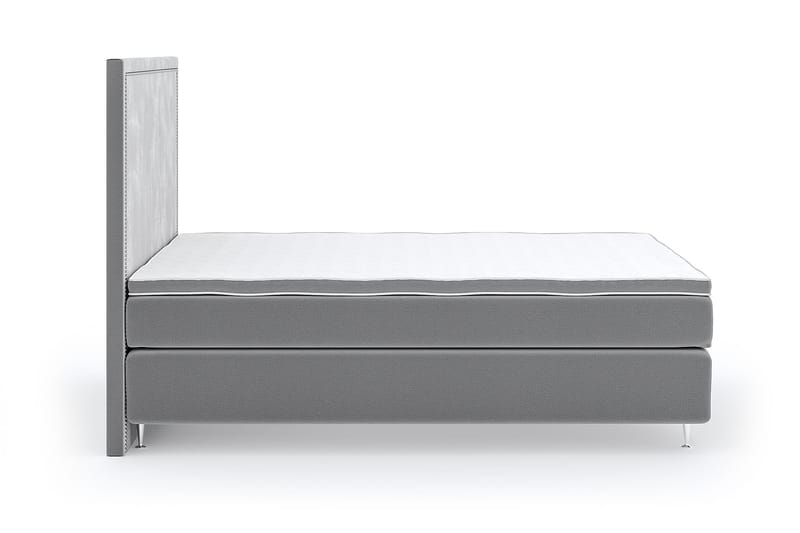 Hilton Lyx Velour 120x200 - Lysegrå - Møbler - Senge - Kontinentalsenge