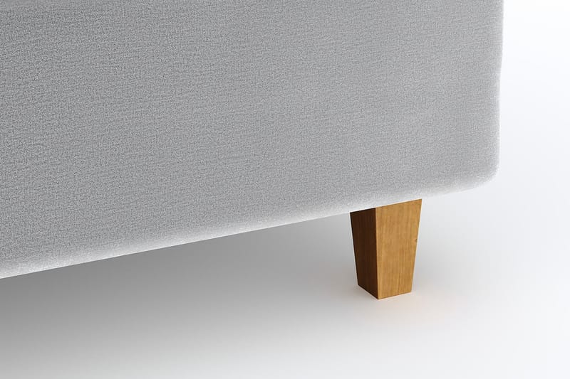 Hilton Lyx Velour 180x200 - Lysegrå - Møbler - Senge - Kontinentalsenge