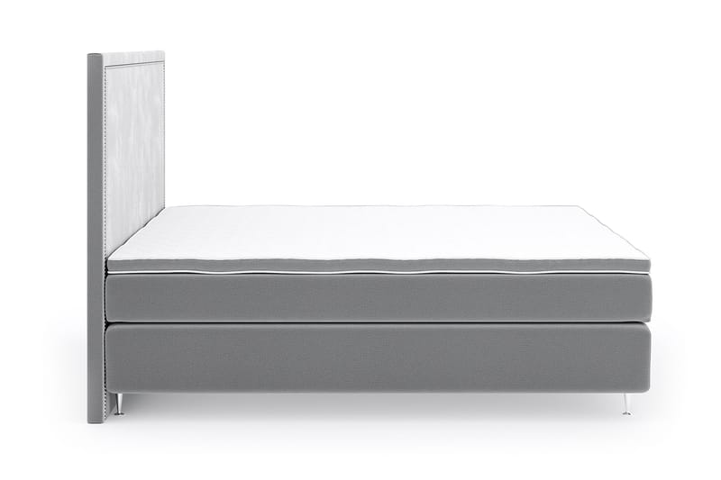 Hilton Lyx Velour 180x200 - Lysegrå - Møbler - Senge - Kontinentalsenge