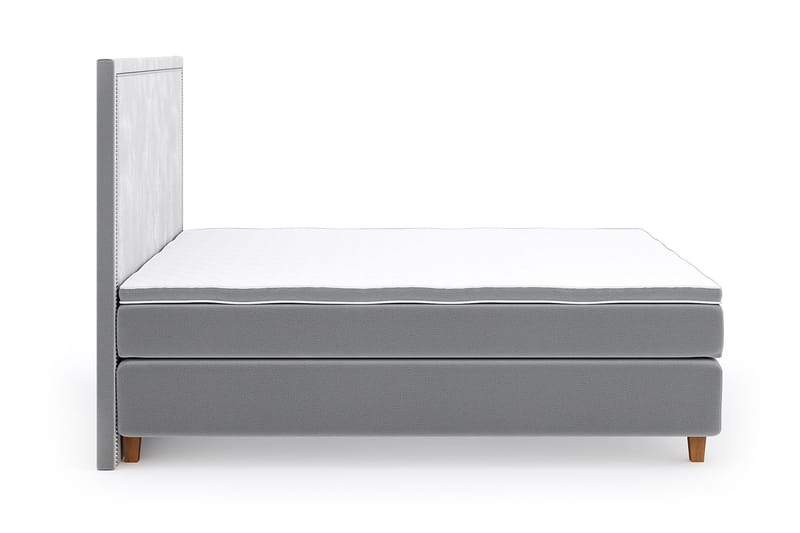 Hilton Lyx Velour 180x200 - Lysegrå - Møbler - Senge - Kontinentalsenge