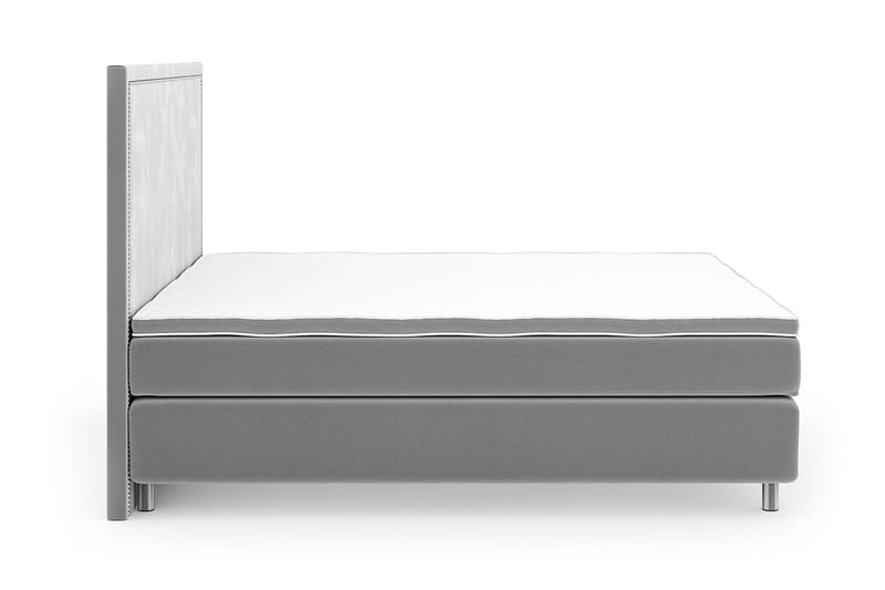 Hilton Lyx Velour 180x200 - Lysegrå - Møbler - Senge - Kontinentalsenge