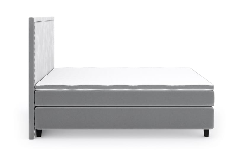 Hilton Lyx Velour 180x200 - Lysegrå - Møbler - Senge - Kontinentalsenge