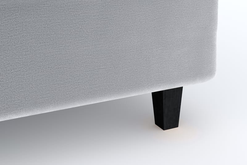 Hilton Lyx Velour Sengepakke 180x200 - Lysegrå - Møbler - Senge - Komplet sengepakke