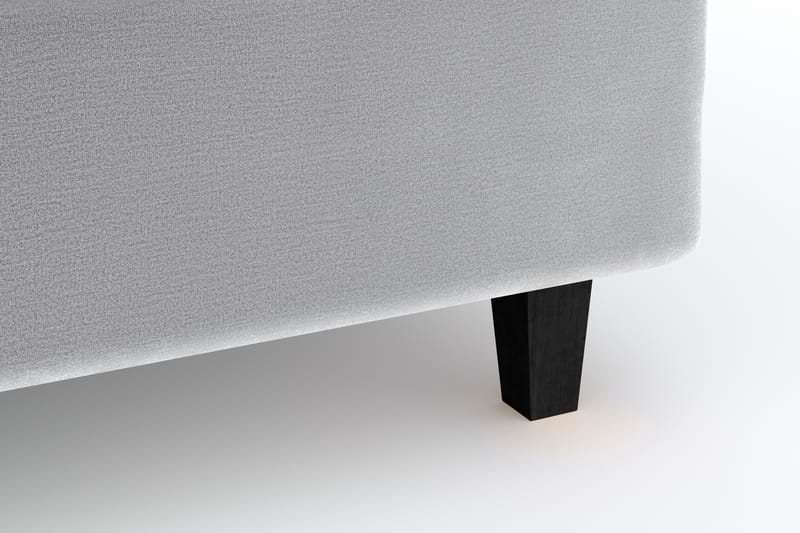 Hilton Lyx Velour Sengepakke 180x200 - Lysegrå - Møbler - Senge - Komplet sengepakke
