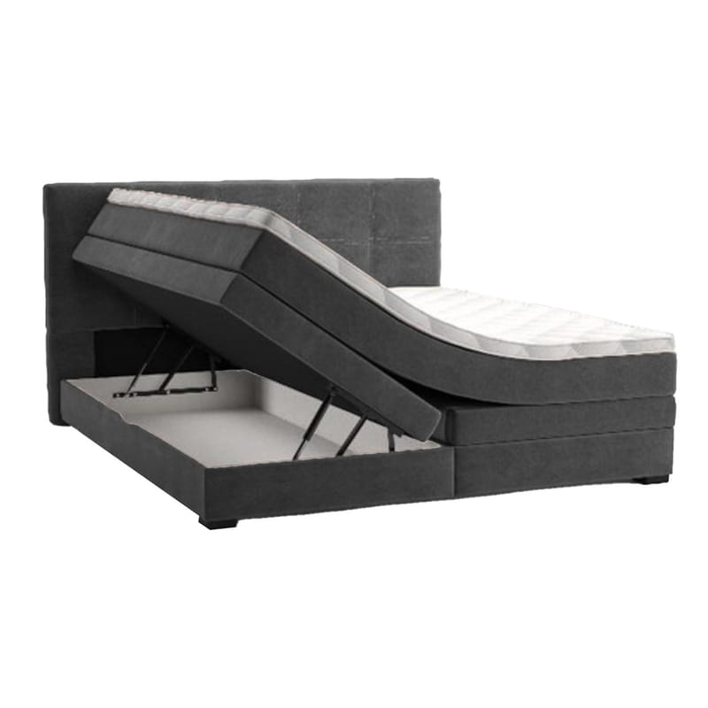 Kontinentalseng HOME4YOU Jeep 160x200 cm Grå - Grå - Møbler - Senge - Kontinentalsenge