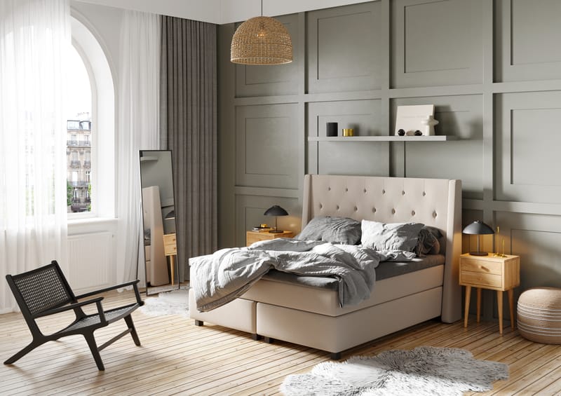 Imperia Kontinentalseng 180x200 cm - Beige - Møbler - Senge - Kontinentalsenge