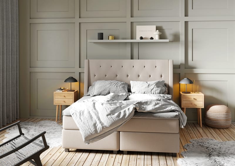 Imperia Kontinentalseng 180x200 cm - Beige - Møbler - Senge - Kontinentalsenge