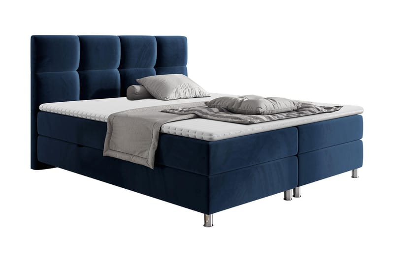 Isoba Sengepakke 140x200 cm - Blå - Komplet sengepakke - Kontinentalsenge - Dobbeltsenge