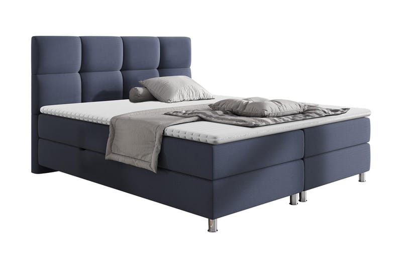 Isoba Sengepakke 140x200 cm - Blå - Komplet sengepakke - Kontinentalsenge - Dobbeltsenge