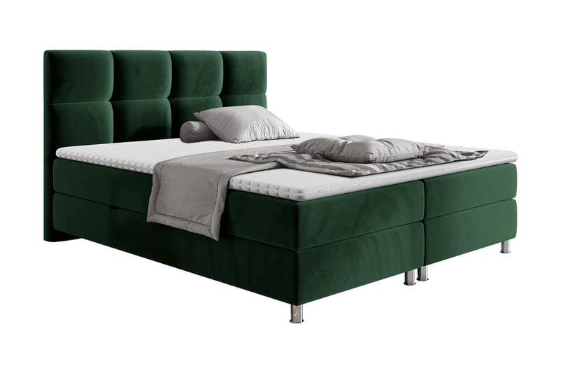 Isoba Sengepakke 140x200 cm - Grøn - Dobbeltsenge - Komplet sengepakke - Kontinentalsenge