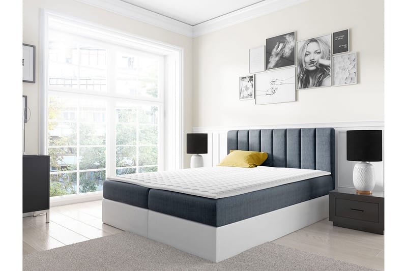 Jendem kontinentalseng 160x200 - Grå - Møbler - Senge - Kontinentalsenge