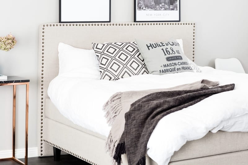 Jolie Kontinentalseng 160x200 Gavl - Beige - Møbler - Senge - Kontinentalsenge