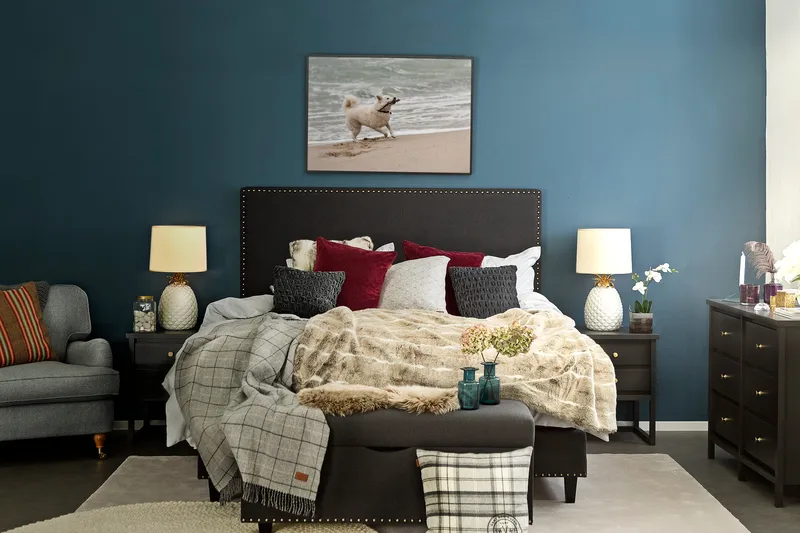 Jolie Kontinentalseng 160x200 Gavl - sort - Møbler - Senge - Kontinentalsenge