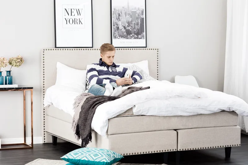 Jolie Kontinentalseng 180x200 - Beige - Møbler - Senge - Kontinentalsenge