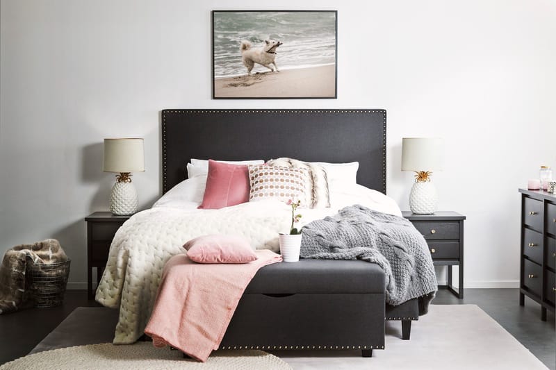 Jolie Kontinentalseng 180x200 Gavl - sort - Møbler - Senge - Kontinentalsenge