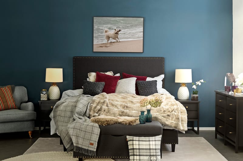 Jolie Kontinentalseng 180x200 - sort - Møbler - Senge - Kontinentalsenge