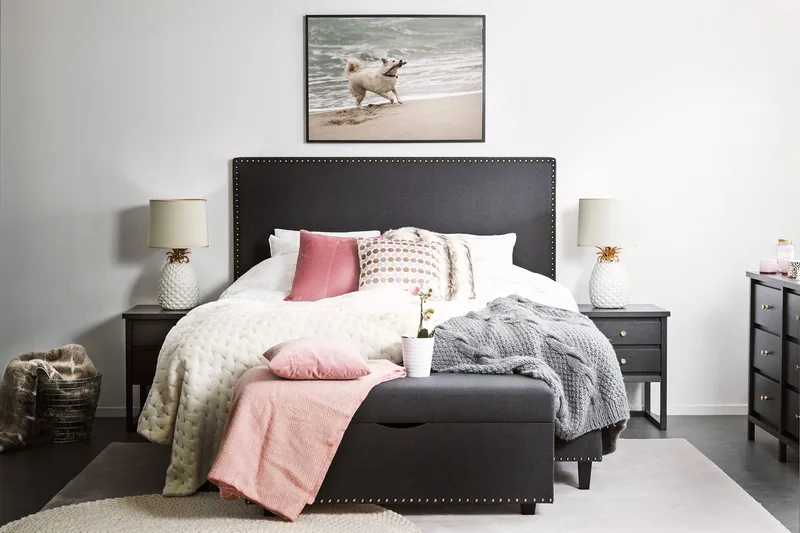 Jolie Kontinentalseng 180x200 - sort - Møbler - Senge - Kontinentalsenge