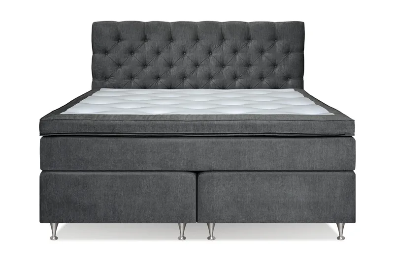 Joluma Kontinentalseng Fast - (+Flere valg) 180x200 cm Mørkegrå - Møbler - Senge - Kontinentalsenge