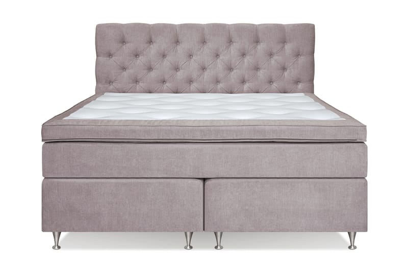 Joluma Kontinentalseng Fast/Medium - (+Flere valg) 160x200 cm Vintagelyserød - Møbler - Senge - Komplet sengepakke