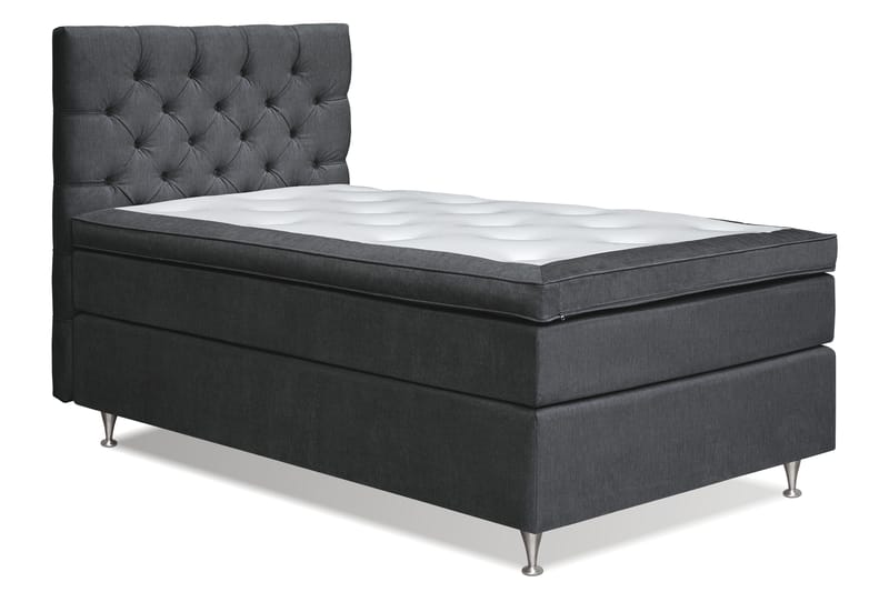 Joluma Kontinentalseng Medium - (+Flere valg) 105x200 cm Sort - Møbler - Senge - Komplet sengepakke