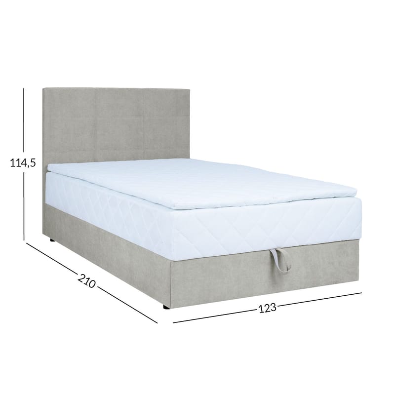 Kontinentalseng Kalen med madras 120x200 cm - mørk beige - Møbler - Senge - Kontinentalsenge