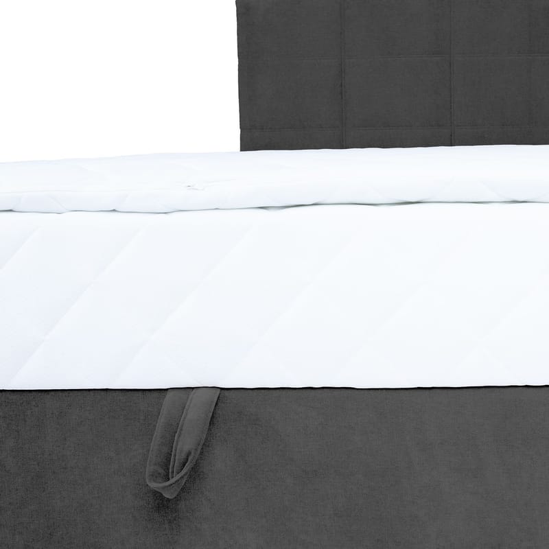 Kontinentalseng Kalen med madras 120x200 cm - Mørkegrå - Møbler - Senge - Enkeltsenge