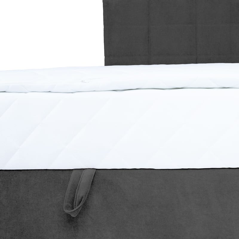Kontinentalseng Kalen med madras 140x200 cm - mørkegrå - Møbler - Senge - Enkeltsenge