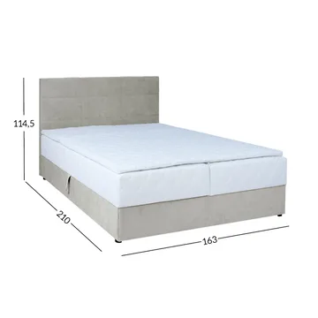 Kontinentalseng Kalen med madras 160x200 cm - Mørk beige - Møbler - Senge - Kontinentalsenge