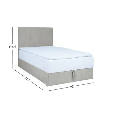 Kontinentalseng Kalen med madras 90x200 cm - mørk beige - Møbler - Senge - Kontinentalsenge