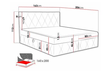 Kintore Kontinentalseng 160x200 cm - Møbler - Senge - Kontinentalsenge
