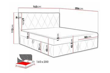 Kintore Kontinentalseng 160x200 cm - Møbler - Senge - Kontinentalsenge