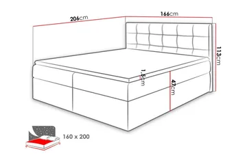Kintore Kontinentalseng 160x200 cm - Møbler - Senge - Kontinentalsenge