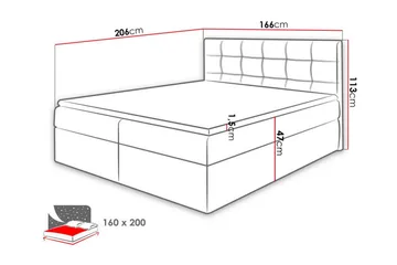 Kintore Kontinentalseng 160x200 cm - Møbler - Senge - Kontinentalsenge