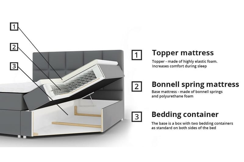 Kintore Kontinentalseng 180x200 cm - Beige - Møbler - Senge - Kontinentalsenge