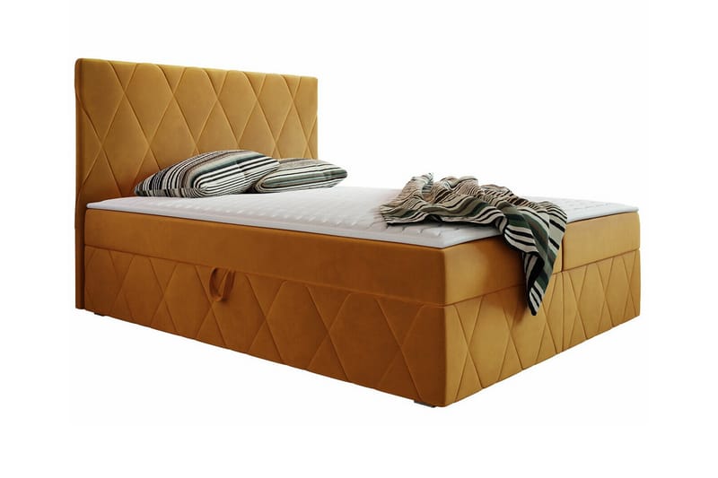 Kintore Kontinentalseng 180x200 cm - Gul - Møbler - Senge - Kontinentalsenge