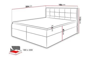 Kintore Kontinentalseng 180x200 cm - Møbler - Senge - Kontinentalsenge
