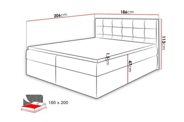 Kintore Kontinentalseng 180x200 cm - Møbler - Senge - Kontinentalsenge