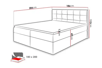 Kintore Kontinentalseng 180x200 cm - Møbler - Senge - Kontinentalsenge