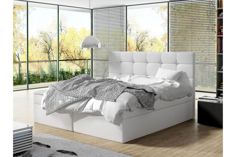 Kleiv Kontinentalseng 140x200 cm - Hvid - Møbler - Senge - Kontinentalsenge