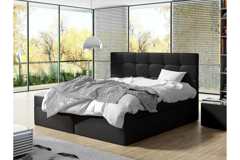 Kleiv Kontinentalseng 140x200 cm - Sort - Møbler - Senge - Kontinentalsenge