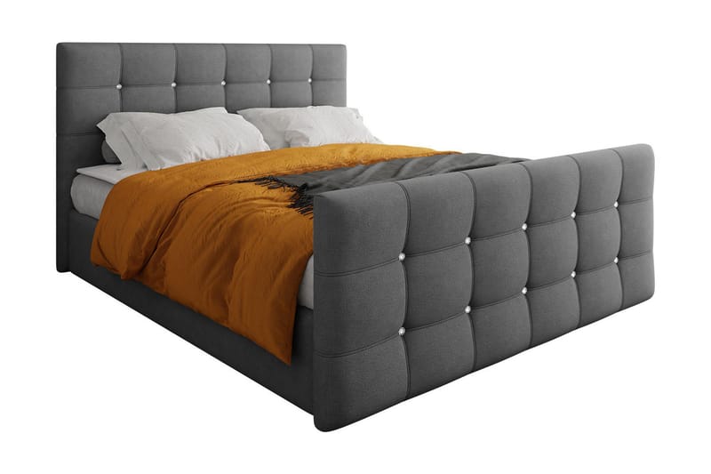 Kleos Kontinentalseng 160x200 cm med Sengegavl, Lyserød